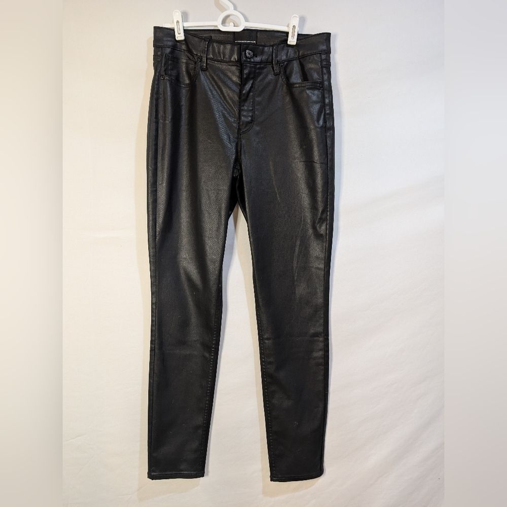 White House Black Market Skinny High-Rise Coated Jeans 10